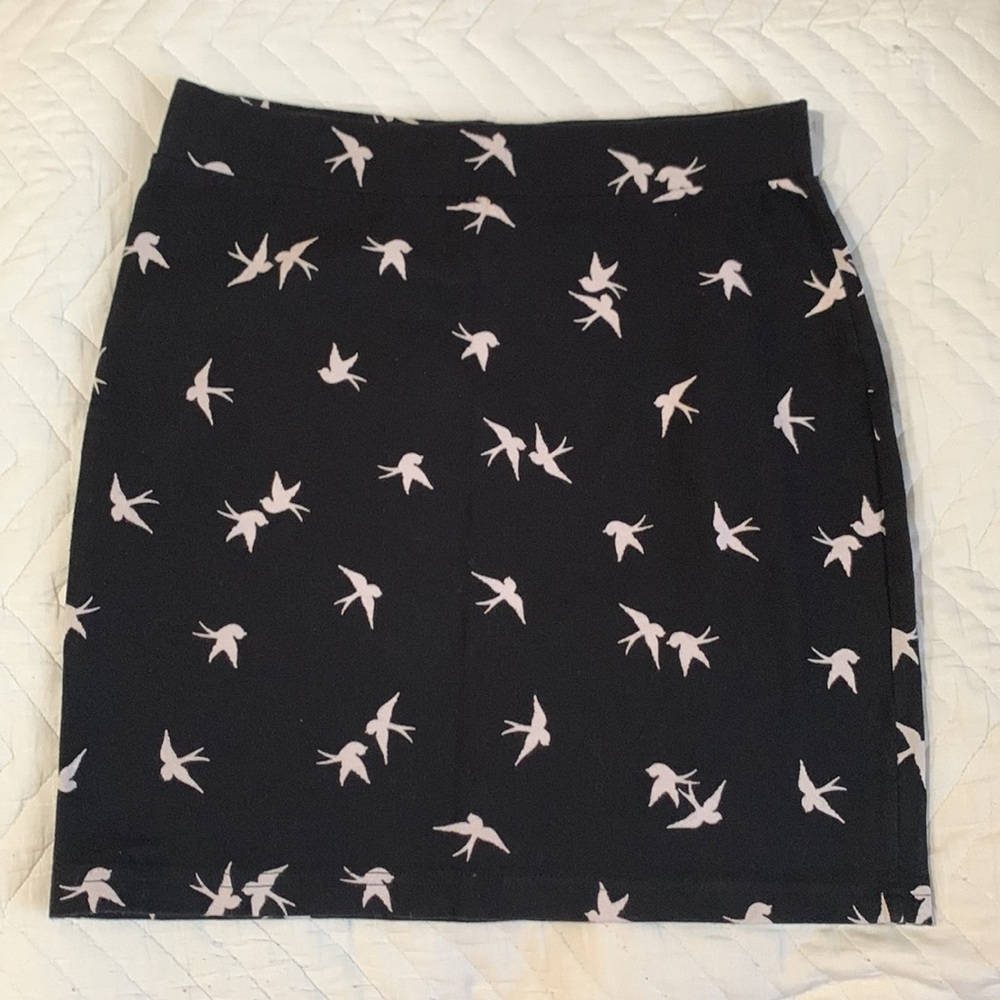 H&M Bodycon Bird Print Skirt